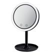 ISSAGE - MIR.LED.SUN.FUN - Swivel mirror with LED light and integrated air diffuser<h2>Designed to facilitate the application and drying of makeup, so you don't miss any detail</h2>
<div style=margin-left:30px;>
<ul>
<li type=disc>180 degree adjustable rotation</li>
<li type=disc>Touch fan control</li>
<li type=disc>Touch control of the light with a single ON/OFF button</li>
<li type=disc>Includes 17.
 5 cm storage tray to store utensils</li>
<li type=disc>Non-slip base</li>
<li type=disc>Dimensions: 33.
 5 centimeters in height and 16.
 5 centimeters in diameter</li>
<li type=disc>Requires 4 AA batteries (not included)</li>
<li type=disc>Portable, compact and easy to store</li>
</ul>
</div>

Makeup mirror with integrated air diffuser for quick drying after makeup and Sun Nature LED Light technology that distributes light evenly, mimicking natural light.


It provides white and natural LED light in a circular shape to see your face the same as outside.