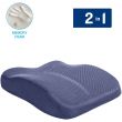 ISSAGE - FORY DUO BLUE - Siège et dossier orthopédiques en mousse à mémoire de forme<h2>Mettre fin aux douleurs lombaires avec un maximum de confort et de commodité</h2>

<div style=margin-left:30px;>
<ul>
<li type=disc>Conception ergonomique</li>
<li type=disc>Coussin avec revêtement amovible en 100 % polyester</li>
<li type=disc>Sangle réglable pour s'adapter à la plupart des sièges</li>
<li type=disc>Support lombaire pour le milieu et le bas du dos</li>
<li type=disc>Aide à améliorer la circulation</li>
<li type=disc>Améliore la posture du corps</li>
<li type=disc><a href=/fr/catalogsearch/result/?q=fory target=_self>Disponible en plusieurs couleurs</a></li>
</ul>
</div>


2 en 1.
 Coussin d'assise et coussin de soutien lombaire avec mousse à mémoire qui conserve sa forme et s'adapte à votre corps.


Ce support lombaire avec mémoire aide à améliorer la circulation et améliore la posture du corps, soulageant les douleurs lombaires.


Siège et dossier ergonomiques confortables avec mousse à mémoire de forme en mousse de polyuréthane à mémoire de haute qualité qui offre un maximum de confort et prévient les douleurs lombaires causées par une mauvaise posture pendant de longues heures au bureau.