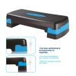 ISSAGE - FIT-STEP - Fitness step platform<h2>Getting in shape at home has never been so easy!</h2>

<div style=margin-left:30px;>
<ul>
<li type=disc>Height adjustable to 2 levels (from 10 to 15 centimeters)</li>
<li type=disc>Non-slip feet and surface to ensure safety</li>
<li type=disc>Easy to save</li>
<li type=disc>Measures: 27 centimeters wide and 67 centimeters long</li>
</ul>
</div>


Professional aerobics step ideal for exercising at home or in the gym.


Fit-Step will help you define your muscles, improve flexibility, stability, coordination and muscular endurance.

Its adjustable height allows you to do exercises with different difficulties.
 
Issage has developed a line of unique fitness products.
 Combine them with different workouts for optimal results!