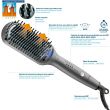 ISSAGE - TUTTO PLUS ION - Ionic straightening brush<h2>Your soft, smooth and frizz-free hair in a short time and effortlessly</h2>

<div style=margin-left:30px;>
<ul>
<li type=disc>Ceramic bristles that emit heat (ISSAGE CERAMIC HEATING SYSTEM)</li>
<li type=disc>Vertical bristles</li>
<li type=disc>5 customizable temperature settings with LED light: 140ºC, 160ºC, 180ºC, 200ºC, 220ºC</li>
<li type=disc>Negative ion indicator light</li>
<li type=disc>With self-protection system</li>
<li type=disc>2 meter long 360° swivel cable</li>
<li type=disc>Heat and immediate temperature increase</li>
<li type=disc>Cold Touch</li>
<li type=disc>Suitable for all hair types</li>
<li type=disc>Auto-off function after 30 minutes</li>
<li type=disc>Ergonomic design for optimal grip</li>
<li type=disc>Works connected to the electrical network</li>
</ul>
</div>


<b>2 in 1</b>.
 Smooth and untangle.



Issage's ion generator, POWERFUL NEGATIVE ION CARE, prevents frizz by increasing sliding power and high heat transmission to achieve shinier, silkier hair, with more vitamins and more protection for your hair.
 The heat emitted penetrates the center of the hair fiber, protecting the sensitive outer layer and achieving intensive hair care.