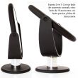 PLAISANCE PLATINIUM - STANDY - TABLETOP MAGNIFYING MIRROR X10Double-sided mirror with 1x scale and magnifying 10x with 180 degrees rotation.
 Stble base for more comfort and black matte finishing.
 Mirror diameter: 17 cm Base diameter: 4cm Total height: 24 cm