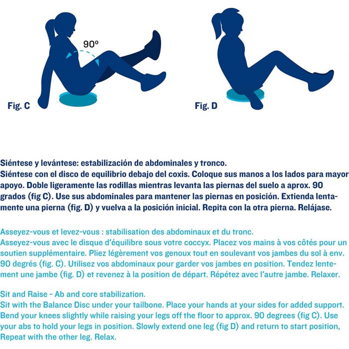 ISSAGE - FIT-DISC - Disco de equilibrio hinchable<h2>Excelente para el entrenamiento del equilibrio y mejorar la postura</h2>
<div style=margin-left:30px;>
<ul>
<li type=disc>Alivia el estrés en la columna</li>
<li type=disc>Mejora la coordinación y la flexibilidad</li>
<li type=disc>Ideal para yoga, fitness, rehabilitación, coordinación y pilates</li>
<li type=disc>Disco texturizado.
 Una cara es suave y la otra tiene protuberancias</li>
<li type=disc>Ligero y práctico para transportar con comodidad</li>
<li type=disc>Apto para todas las edades</li>
<li type=disc>Perfecto para usar en casa, en el trabajo, en el gimnasio y al aire libre</li>
<li type=disc>Bomba de mano incluida</li>
</ul>
</div>



Puedes ajustar el volumen de aire según tus necesidades y ejercicios mediante la bomba manual incluida.
 Bomba de mano compacta para un inflado rápido y práctico que permite ajustar la presión del disco, ofreciendo así más o menos dureza.



Issage ha desarrollado una línea de productos de fitness únicos.
 ¡Combínalos con diferentes entrenamientos para obtener unos resultados óptimos!