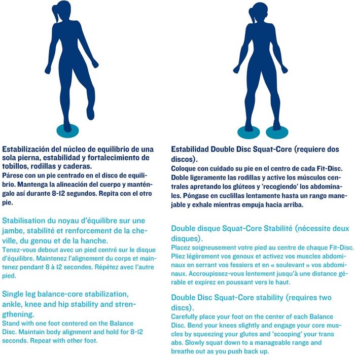 ISSAGE - FIT-DISC - Disco de equilibrio hinchable<h2>Excelente para el entrenamiento del equilibrio y mejorar la postura</h2>
<div style=margin-left:30px;>
<ul>
<li type=disc>Alivia el estrés en la columna</li>
<li type=disc>Mejora la coordinación y la flexibilidad</li>
<li type=disc>Ideal para yoga, fitness, rehabilitación, coordinación y pilates</li>
<li type=disc>Disco texturizado.
 Una cara es suave y la otra tiene protuberancias</li>
<li type=disc>Ligero y práctico para transportar con comodidad</li>
<li type=disc>Apto para todas las edades</li>
<li type=disc>Perfecto para usar en casa, en el trabajo, en el gimnasio y al aire libre</li>
<li type=disc>Bomba de mano incluida</li>
</ul>
</div>



Puedes ajustar el volumen de aire según tus necesidades y ejercicios mediante la bomba manual incluida.
 Bomba de mano compacta para un inflado rápido y práctico que permite ajustar la presión del disco, ofreciendo así más o menos dureza.



Issage ha desarrollado una línea de productos de fitness únicos.
 ¡Combínalos con diferentes entrenamientos para obtener unos resultados óptimos!
