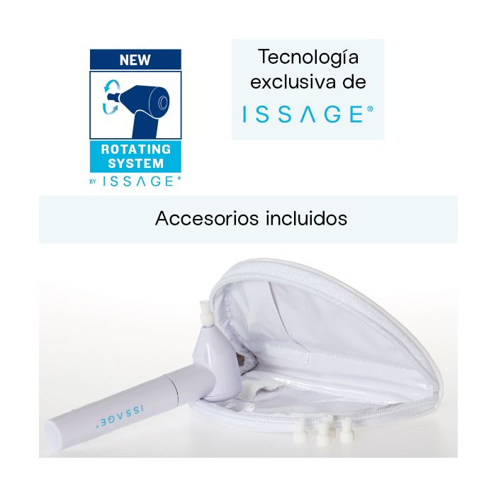 ISSAGE - BLANCHET - Pulidor y blanqueador dental inalámbrico y giratorio con 5 cabezales<h2>Limpieza dental y efecto blanqueador para tener la mejor de las sonrisas… ¡sin cables!</h2>

<div style=margin-left:30px;>
<ul>
<li type=disc>Con 5 cabezales giratorios intercambiables fáciles y cómodos de usar</li>
<li type=disc>Puede usarse con una pasta de dientes corriente</li>
<li type=disc>No daña los dientes ni el esmalte</li>
<li type=disc>Funciona con 2 pilas AA no incluidas</li>
<li type=disc>Incluye un estuche de regalo para poder llevar el pulidor donde quieras</li>
</ul>
</div>


Su cabezal giratorio con punta pulidora efectúa una limpieza profunda del esmalte eliminando el sarro y la placa y blanqueando su aspecto.