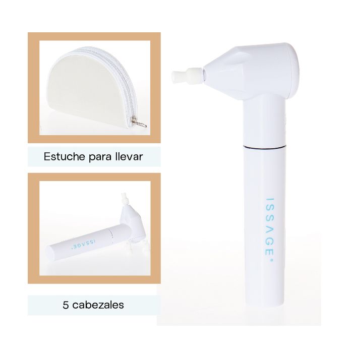 ISSAGE - BLANCHET - Pulidor y blanqueador dental inalámbrico y giratorio con 5 cabezales<h2>Limpieza dental y efecto blanqueador para tener la mejor de las sonrisas… ¡sin cables!</h2>

<div style=margin-left:30px;>
<ul>
<li type=disc>Con 5 cabezales giratorios intercambiables fáciles y cómodos de usar</li>
<li type=disc>Puede usarse con una pasta de dientes corriente</li>
<li type=disc>No daña los dientes ni el esmalte</li>
<li type=disc>Funciona con 2 pilas AA no incluidas</li>
<li type=disc>Incluye un estuche de regalo para poder llevar el pulidor donde quieras</li>
</ul>
</div>


Su cabezal giratorio con punta pulidora efectúa una limpieza profunda del esmalte eliminando el sarro y la placa y blanqueando su aspecto.