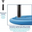 ISSAGE - FIT-DISC - Disco de equilibrio hinchable<h2>Excelente para el entrenamiento del equilibrio y mejorar la postura</h2>
<div style=margin-left:30px;>
<ul>
<li type=disc>Alivia el estrés en la columna</li>
<li type=disc>Mejora la coordinación y la flexibilidad</li>
<li type=disc>Ideal para yoga, fitness, rehabilitación, coordinación y pilates</li>
<li type=disc>Disco texturizado.
 Una cara es suave y la otra tiene protuberancias</li>
<li type=disc>Ligero y práctico para transportar con comodidad</li>
<li type=disc>Apto para todas las edades</li>
<li type=disc>Perfecto para usar en casa, en el trabajo, en el gimnasio y al aire libre</li>
<li type=disc>Bomba de mano incluida</li>
</ul>
</div>



Puedes ajustar el volumen de aire según tus necesidades y ejercicios mediante la bomba manual incluida.
 Bomba de mano compacta para un inflado rápido y práctico que permite ajustar la presión del disco, ofreciendo así más o menos dureza.



Issage ha desarrollado una línea de productos de fitness únicos.
 ¡Combínalos con diferentes entrenamientos para obtener unos resultados óptimos!