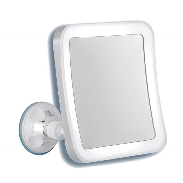 ISSAGE - MIR.LED.SUN.C - Mirall quadrat magnificador de 7 augments, orientable, amb llum LED diürna i ventosa<h2></h2>
<div style=margin-left:30px;>
<ul>
<li type=disc>Marc giratori 3D de 360 ​​graus</li>
<li type=disc>25 LED amb tecnologia Sun Nature Led Light</li>
<li type=disc>Dues opcions de brillantor</li>
<li type=disc>Ventosa de gran succió</li>
<li type=disc>Palanca de bloqueig</li>
<li type=disc>Disseny impermeable</li>
<li type=disc>Interruptor d'encesa i apagada a la part posterior</li>
<li type=disc>Fàcil muntatge sense cargols ni adhesius</li>
<li type=disc>Funciona amb 3 piles AAA (no incloses)</li>
<li type=disc>Dimensions: 13x13 centímetres</li>
</ul>
</div>

Mirall de maquillatge de 7 augments i tecnologia Sun Nature LED Light que distribueix la llum uniformement, imitant la llum natural.


La il·luminació de 25 LED està dissenyada de tal manera que no hi haurà ombres ni detalls ocults a la cara.


El LED ofereix llum natural brillant que no cega els ulls i proporciona una llum suau i blanca per ressaltar cada detall de la cara per aplicar el maquillatge.
