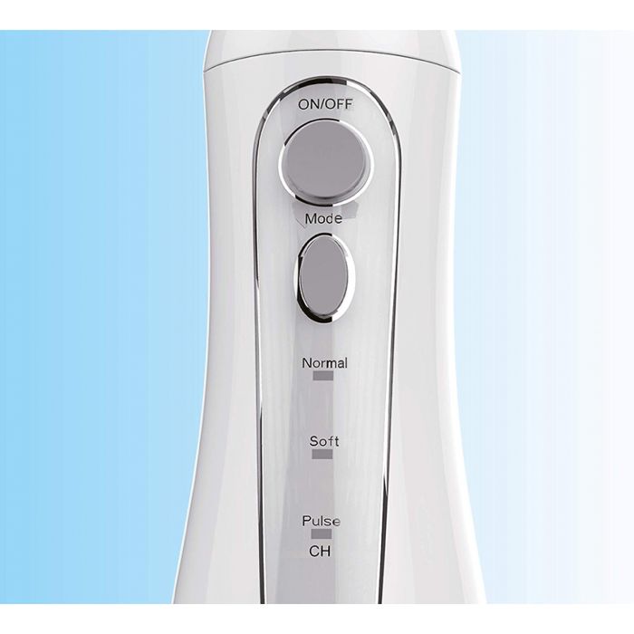 ISSAGE - ORAL JET-3 - Triple function dental irrigator<h2>More effective than traditional dental floss for plaque removal</h2>
<div style=margin-left:30px;>
<ul>
<li type=disc>3 different functions</li>
<li type=disc>Easy to use around dental bridges and braces</li>
<li type=disc>Improves gum health and reduces gingivitis</li>
<li type=disc>2 minute self-timer</li>
<li type=disc>150 milliliter water tank</li>
<li type=disc>Detachable design for easy filling with water</li>
<li type=disc>0.
 6mm ultra fine water flow</li>
<li type=disc>Wireless and silent design</li>
<li type=disc>Battery charger and spare part included</li>
<li type=disc>Easy to wash removable head</li>
<li type=disc>Measure: 28 centimeters approximately</li>
</ul>
</div>


The power of pressurized water from Issage's Power Jet technology removes up to 99.
 9% of plaque.