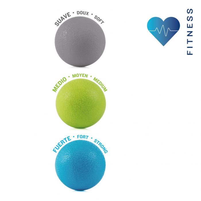 ISSAGE - FIT-LACROSSE - Set of 3 acupressure massage balls<h2>Work on strength, flexibility, balance, toning, cardio and core body training</h2>
<div style=margin-left:30px;>
<ul>
<li type=disc>Three different hardnesses, soft, medium and strong</li>
<li type=disc>Best for massaging the shoulders, back, hips, arms, neck, feet and legs</li>
<li type=disc>Can be worn all over the body</li>
<li type=disc>Help relieve muscle pain and improve blood flow</li>
<li type=disc>Reduction of myofascial tension</li>
<li type=disc>They stimulate the elasticity of the muscles</li>
</ul>
</div>

3 exercise balls with different densities ideal for acupressure massages, specifically designed for deep tissue massage.
 They help release sore muscles before or after workouts.


Applying a little pressure with the ball on the body area you will get a revitalizing massage.



Issage has developed a line of unique fitness products.
 Combine them with different workouts for optimal results!
