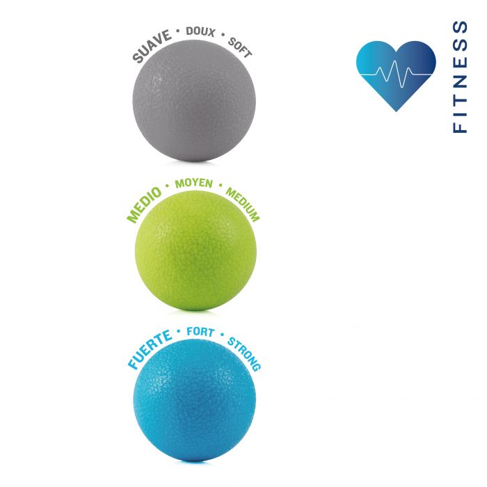 ISSAGE - FIT-LACROSSE - Set of 3 acupressure massage balls<h2>Work on strength, flexibility, balance, toning, cardio and core body training</h2>
<div style=margin-left:30px;>
<ul>
<li type=disc>Three different hardnesses, soft, medium and strong</li>
<li type=disc>Best for massaging the shoulders, back, hips, arms, neck, feet and legs</li>
<li type=disc>Can be worn all over the body</li>
<li type=disc>Help relieve muscle pain and improve blood flow</li>
<li type=disc>Reduction of myofascial tension</li>
<li type=disc>They stimulate the elasticity of the muscles</li>
</ul>
</div>

3 exercise balls with different densities ideal for acupressure massages, specifically designed for deep tissue massage.
 They help release sore muscles before or after workouts.


Applying a little pressure with the ball on the body area you will get a revitalizing massage.



Issage has developed a line of unique fitness products.
 Combine them with different workouts for optimal results!