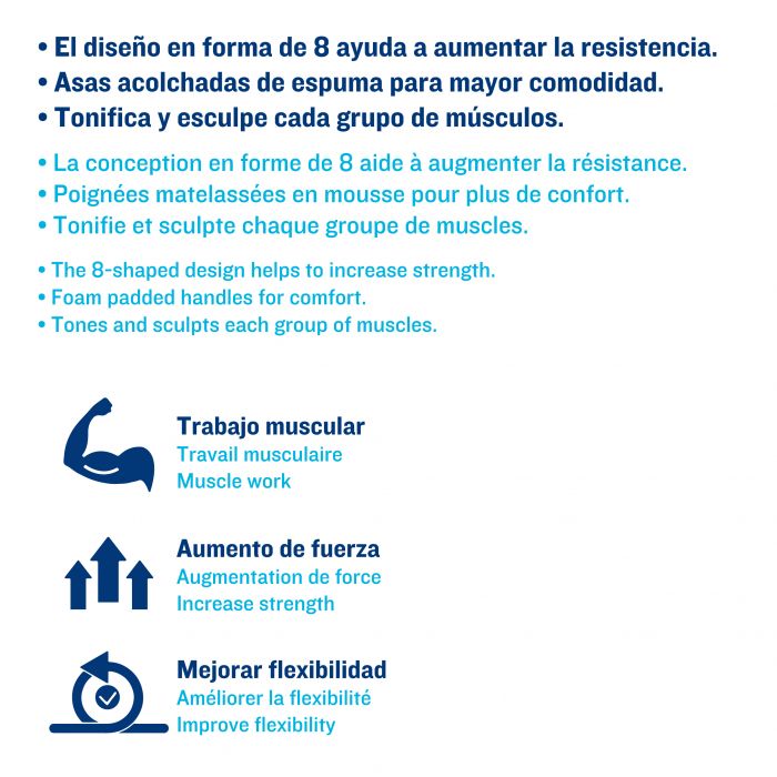 ISSAGE - FIT-BAND - Banda elàstica per a fitness<h2>Banda fitness amb forma de 8 que ajuda a millorar la resistència</h2>
<div style=margin-left:30px;>
<ul>
<li type=disc>Nanses d'escuma encoixinades</li>
<li type=disc>Major adherència i comoditat</li>
<li type=disc>Excel·lent per treballar i tonificar cada grup de músculs</li>
<li type=disc>Dissenyat per a un estil de vida fitness</li>
</ul>
</div>

Issage ha desenvolupat una línia de productes de fitness únics.
 Combina'ls amb diferents entrenaments per obtenir uns resultats òptims!