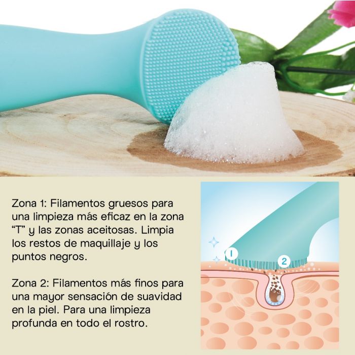ISSAGE - BROSING-L - Raspall de neteja facial<h2>Neteja a fons i menys fatiga facial</h2>
<div style=margin-left:30px;>
<ul>
<li type=disc>9.
 000 pulsacions per minut.
</li>
<li type=disc>Sistema d'ultra vibració.
</li>
<li type=disc>A prova d'esquitxades (grau de resistència a l'aigua IPX5)</li>
<li type=disc>Fabricat en silicona d'alta qualitat, antibacteriana i ultra higiènica.
</li>
<li type=disc>Recomanat per a tota la cara.
</li>
<li type=disc>Bateria de 250 mAh incorporada.
 Fins a 60 minuts d'ús.
</li>
<li type=disc>Apte per a tota mena de pells.
</li>
<li type=disc>3 velocitats i 2 zones de neteja per a un tractament personalitzat.
</li>
<li type=disc>Disseny elegant, ergonòmic i portàtil ideal per viatjar.
</li>
<li type=disc>Càrrega amb cable USB.
</li>
</ul>
</div>

Pues de silicona d'alta qualitat que perduren en el temps perquè aquest sigui el teu raspall de neteja facial definitiu.
 La silicona no té porus de manera que netejar-lo resulta molt senzill, a més no queden restes de brutícia i és a més de resistent molt segur per a la higiene donaria del rostre.