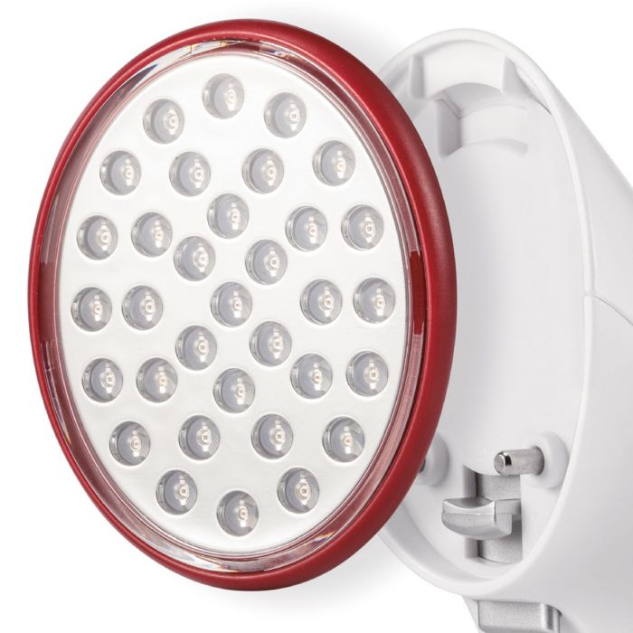 ISSAGE - PHOTONIC BAR - Phototherapy treatment with replaceable red LED light<h2>Expert treatment for a more radiant, smooth and rejuvenated skin.
</h2>
<div style=margin-left:30px;>
<ul>
<li type=disc>Replaceable LED Treatment Heads
</li>
<li type=disc>18 infrared lights and 15 red lights</li>
<li type=disc>2 light intensities.
 Infrared and red with a wavelength of 660-850 nm</li>
<li type=disc>Allows the skin to better absorb cosmetic products for facial care</li>
<li type=disc>Reduces the appearance of fine lines and wrinkles</li>
<li type=disc>Visibly reduces the appearance of pores</li>
<li type=disc>Stimulates collagen production and improves elasticity and circulation</li>
<li type=disc>Suitable for any part of the body</li>
<li type=disc>Includes charging adapter</li>
</ul>
</div>
Infrared lights can penetrate tissues to a depth of about 8-10mm, to promote increased blood flow and relaxation of muscles, it also stimulates fibroblasts within the dermis to produce new collagen, which explains its ability to reduce fine lines and wrinkles while regenerating aging or sun damaged skin.


<a href=/eng/catalogsearch/result/?q=photonic target=_self>Compatible with the blue light head that prevents acne, is bactericidal and reduces inflammation and reddened skin.
</a>