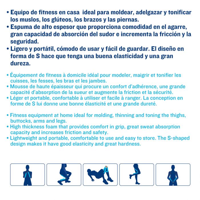 ISSAGE - FIT-MASTER - Tonifiant pour les bras et les jambes<h2>Idéal pour modeler, amincir et tonifier les cuisses, les fesses, les bras et les jambes</h2>
mouler
<div style=margin-left:30px;>
<ul>
<li type=disc>La mousse haute densité offre une prise en main confortable</li>
<li type=disc>Grande capacité d'absorption de la transpiration</li>
<li type=disc>Léger et portable</li>
<li type=disc>Confortable à utiliser</li>
<li type=disc>Facile à sauvegarder</li>
<li type=disc>La conception en forme de S lui confère une bonne élasticité et une grande ténacité</li>
</ul>
</div>


Améliorez votre tonicité et obtenez plus de force, de flexibilité et d'équilibre en vous entraînant chez vous.

Issage a développé une gamme de produits de fitness uniques.
 Combinez-les avec différents entraînements pour des résultats optimaux !