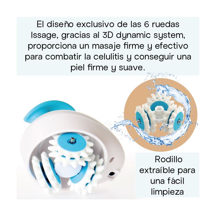 ISSAGE - FIRMAX - Anti-cellulite body massager<h2>Improve your circulation and lymphatic flow</h2>

<div style=margin-left:30px;>
<ul>
<li type=disc>High-frequency rotation that penetrates the subcutaneous area</li>
<li type=disc>Improves circulation and benefits lymphatic flow</li>
<li type=disc>Reduce cellulite</li>
<li type=disc>Keeps skin smooth and soft</li>
</ul>
</div>


Benefit from a massage that is not only relaxing, but also has great benefits for your health thanks to the Issage Firmax body massager.