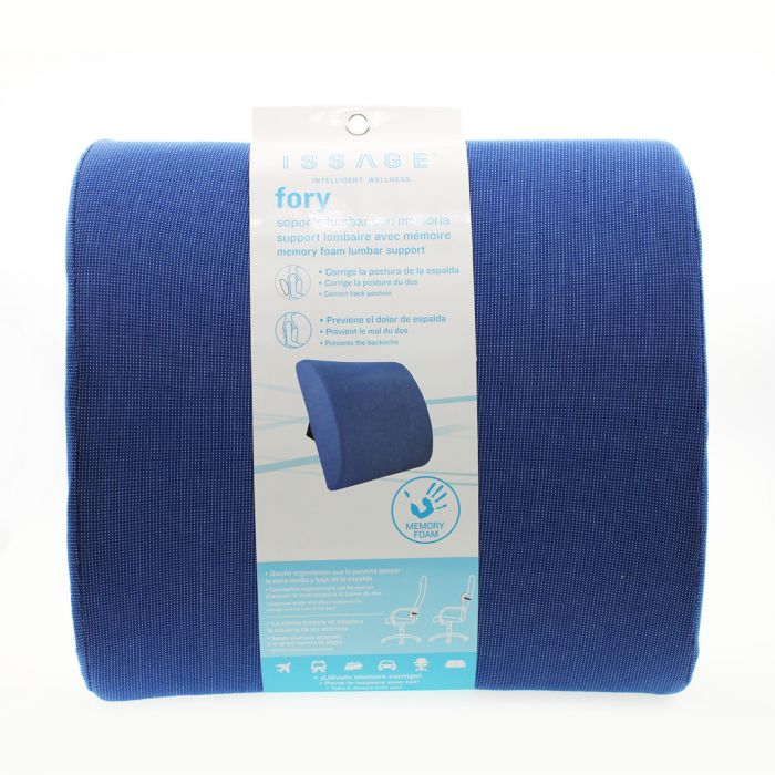 ISSAGE - FORY - Viscoelastic lumbar support<h2>Help your back get into the perfect position</h2>

<div style=margin-left:30px;>
<ul>
<li type=disc>Correct your posture to avoid pain and injury</li>
<li type=disc>Viscoelastic polyurethane foam padding</li>
<li type=disc>Improves circulation and prevents back pain</li>
<li type=disc>Perfect for the car seat or office chair</li>
</ul>
</div>


One of the biggest evils of working sitting down is lumbar and back pain.
 With the Issage Fory lumbar support you will be able to remedy both things in a simple and comfortable way.