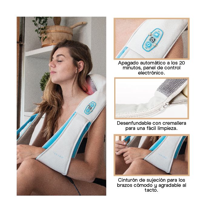 ISSAGE - MAXAGE TECH II - Masseur cervical à effet manuel Shiatsu<h2>Relaxation instantanée pour les muscles du cou et des cervicales</h2>

<div style=margin-left:30px;>
<ul>
<li type=disc>Parfait pour le cou, les cervicales et les épaules</li>
<li type=disc>Améliore la circulation sanguine</li>
<li type=disc>Technologie à effet de chaleur infrarouge</li>
<li type=disc>4 points de massage</li>
<li type=disc>Mouvement bidirectionnel très relaxant</li>
</ul>
</div>


Combien de fois avez-vous pensé que vous aviez besoin d'un bon massage ? Avec le masseur Issage Maxage Shiatsu, vous pouvez en profiter quand vous le souhaitez et dans le confort de votre maison.
 Les muscles de votre cou, de vos épaules et de vos cervicales vous remercieront