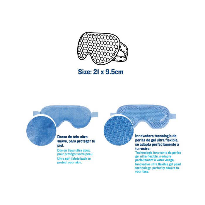 ISSAGE - PEARL THERM EYE - Therapeutic gel pearl adjustable mask<h2>Rest better with Issage's innovative ultra-flexible gel bead technology</h2>

<div style=margin-left:30px;>
<ul>
<li type=disc>Cloth back is ultra soft to protect your skin</li>
<li type=disc>Fits perfectly to your body</li>
<li type=disc>Heating effect to relieve the symptoms of itching and tearing caused by pollen, smoke.
.
.
</li>
<li type=disc>Cold effect to relieve dry eyes and combat eye fatigue.
 Provides rest</li>
<li type=disc>Freezer and microwave safe</li>
<li type=disc>Measures: 21x9.
 5 centimeters approximately</li>
</ul>
</div>


With Issage's innovative ADAPTIVE PEARLS technology of ultra-flexible gel beads that adapt perfectly to your body.